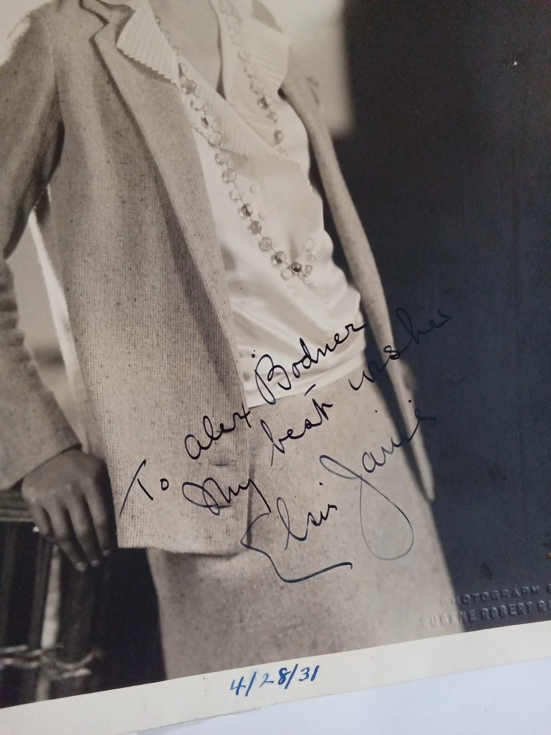 Elsie Janis Signed 8x10 Photo "Sweetheart Of The AEF" JSA Authenticated, изображение 3