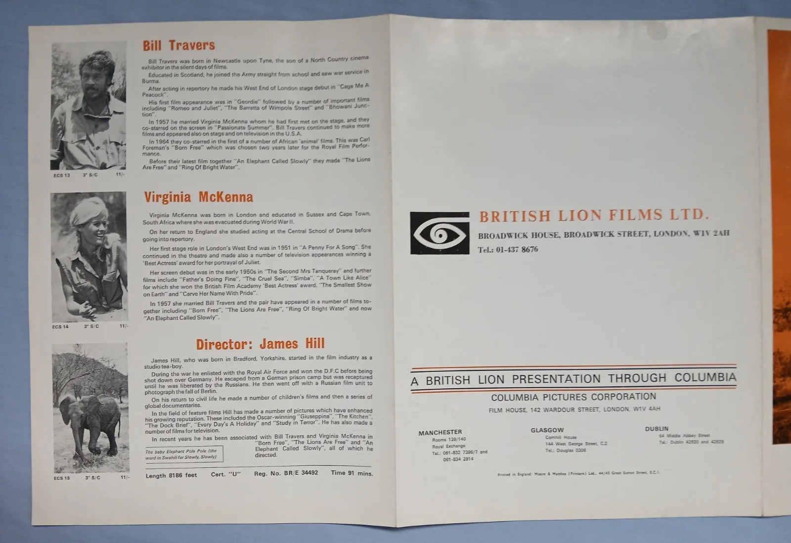 AN ELEPHANT CALLED SLOWLY (1969) rare original UK Campaign Press Book, image 5