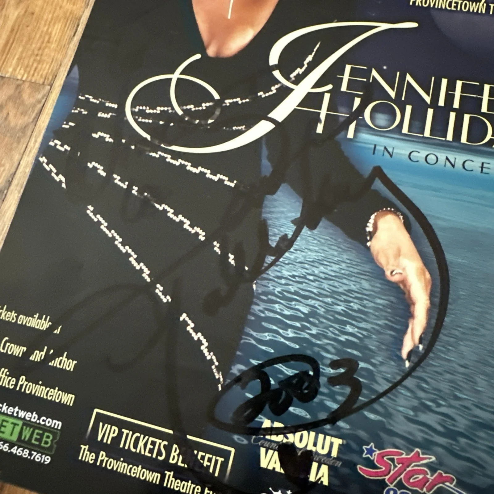 Jennifer Holliday AUTOGRAPHED 2003 Concert Poster Provincetown Town Hall Mass., изображение 3