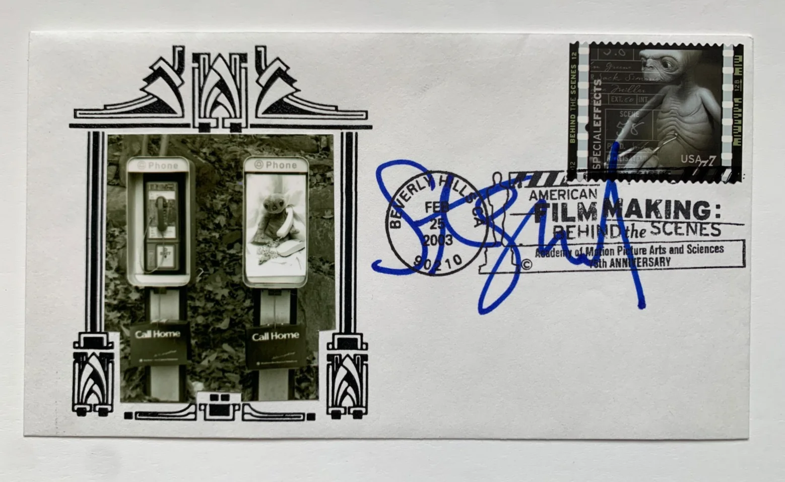 Steven Spielberg — STEVEN SPIELBERG signed First Day Cover FDC, with COA. E.T. Extra Terrestrial, image 4