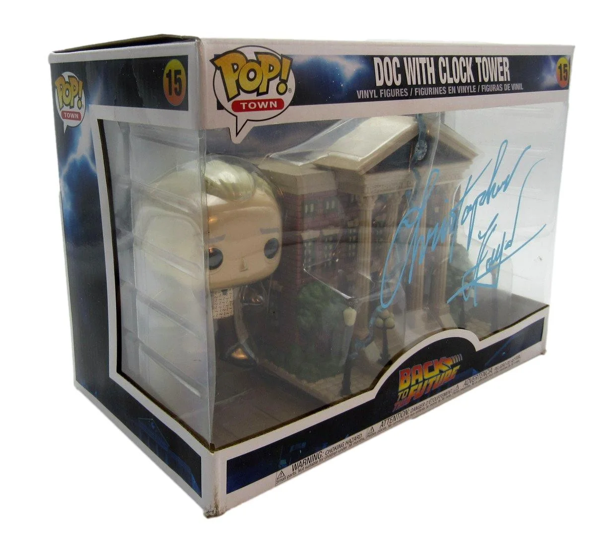 Christopher Lloyd Autographed Funko Pop #15 Doc With Clock Tower JSA 204899, image 4