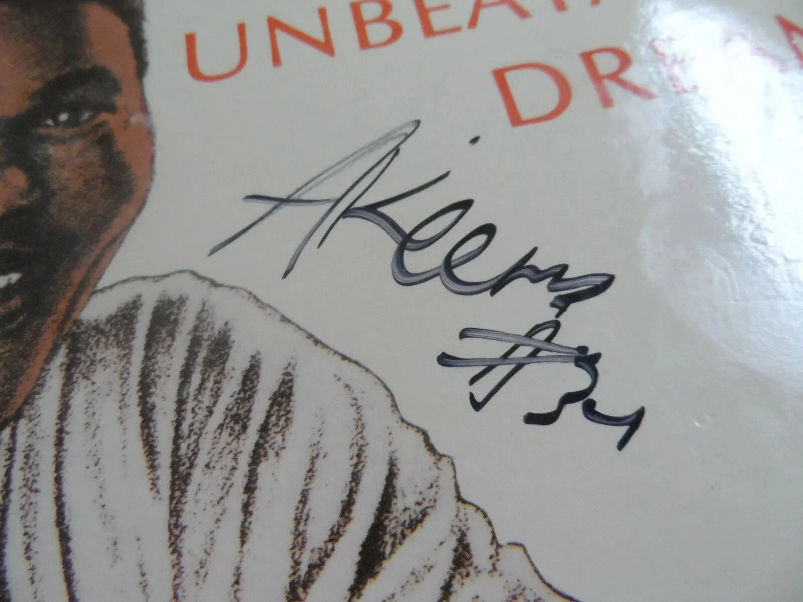 AKEEM HAKEEM OLAJUWON AUTHENTIC SIGNED/AUTOGRAPHED PROMO VINYL RECORD-NBA-JSA, image 2