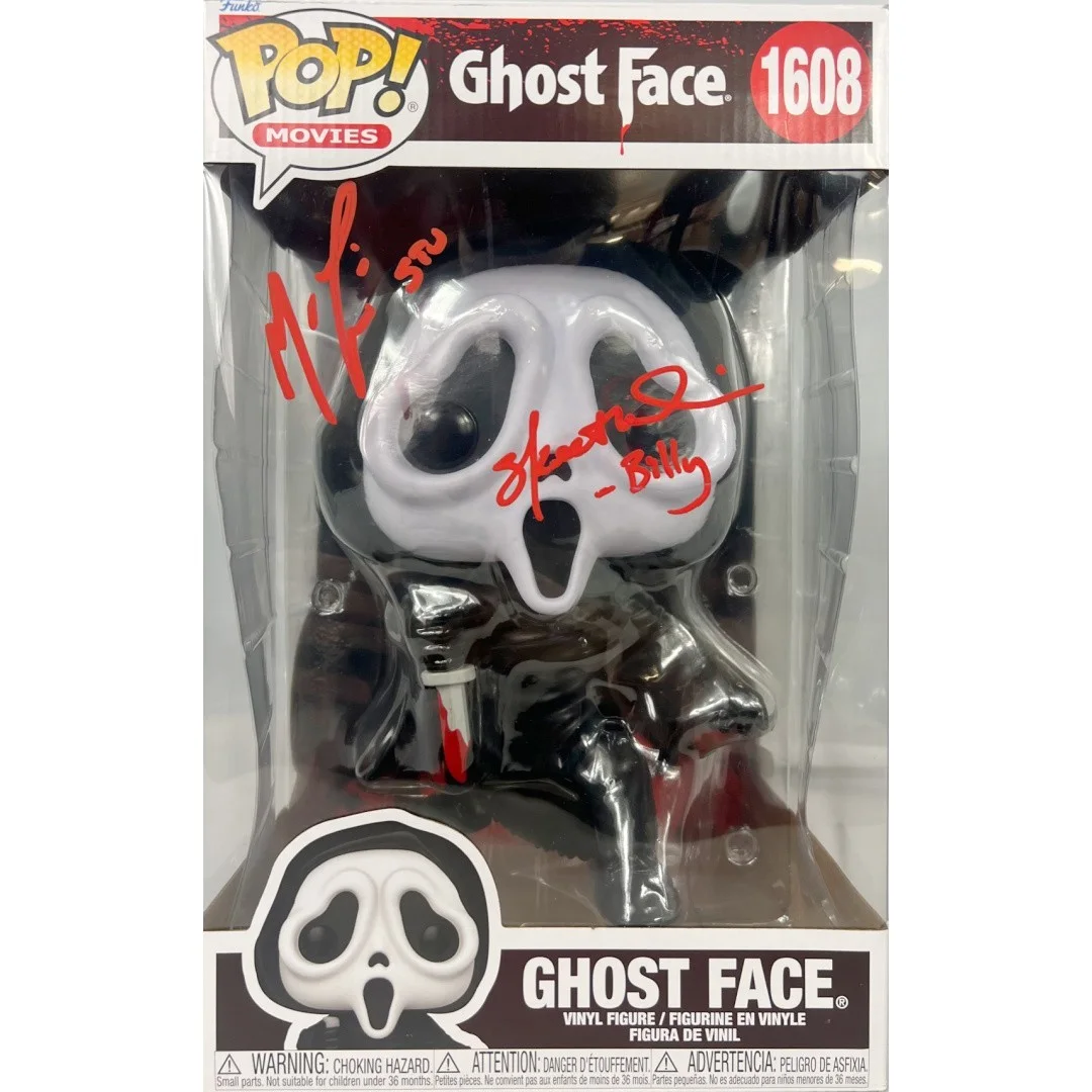 Matthew Lillard and Skeet Ulrich — Ulrich Lillard autographed signed ten inch jumbo Funko Pop JSA Ghostface Scream