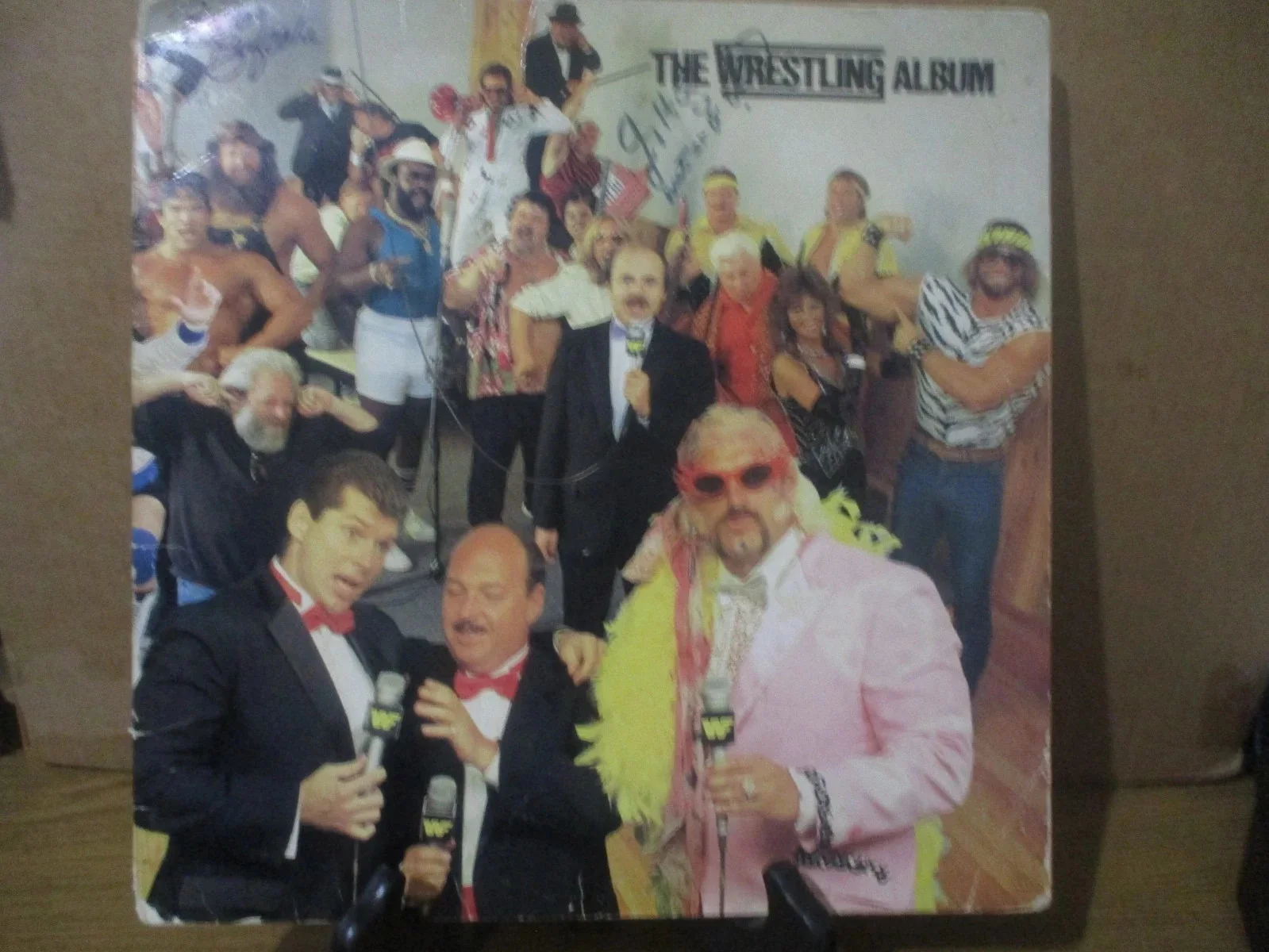 HULK HOGAN "ROWDY" RODDY PIPER + 2 AUTHENTIC SIGNED/AUTOGRAPHED RECORD-JSA CERT, image 2