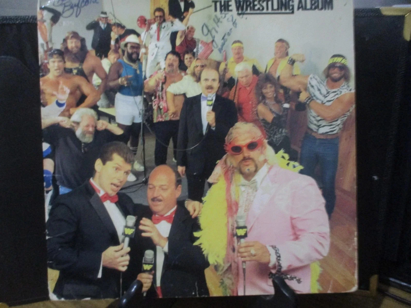 HULK HOGAN "ROWDY" RODDY PIPER + 2 AUTHENTIC SIGNED/AUTOGRAPHED RECORD-JSA CERT, image 3