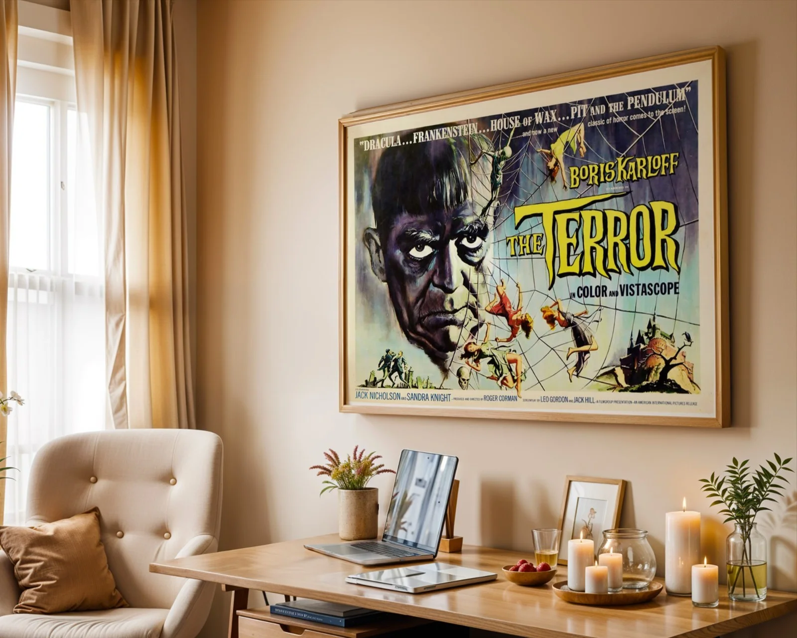 Boris Karloff The Terror 1963 - Restored 30" x 40" UK Quad Poster, image 5