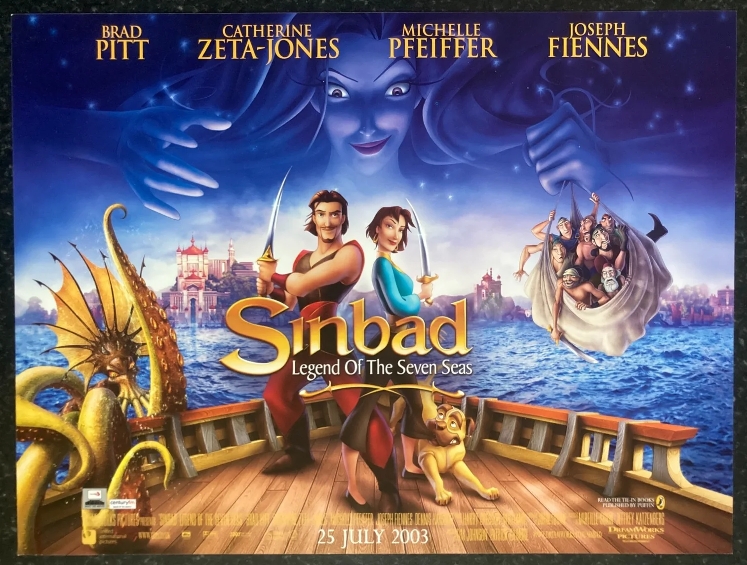 SINBAD LEGEND SEVEN SEAS 2003 Original UK Cinema MINI Quad Movie POSTER 16x12in, изображение 2