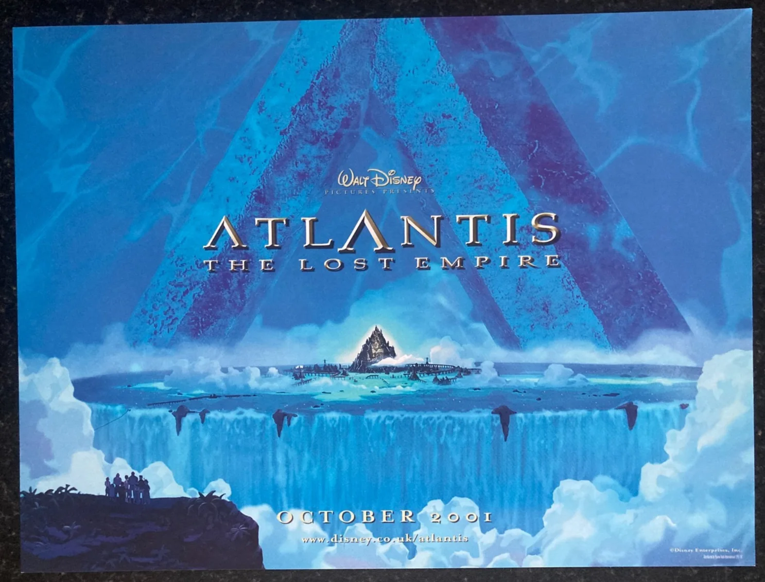 ATLANTIS THE LOST EMPIRE 2001 Original UK Cinema MINI Quad Movie POSTER 16x12in, изображение 2