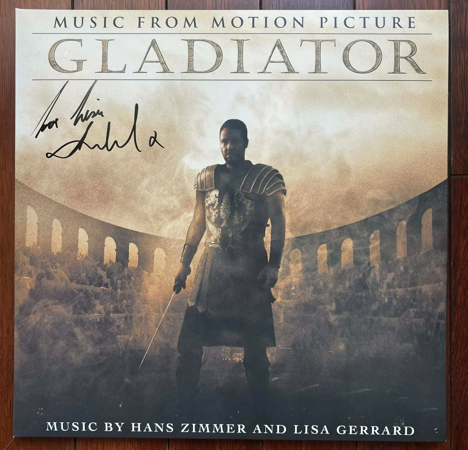 Hans Zimmer Lisa Gerrard Gladiator Signed Autographed Album Record LP w/COA, image 2