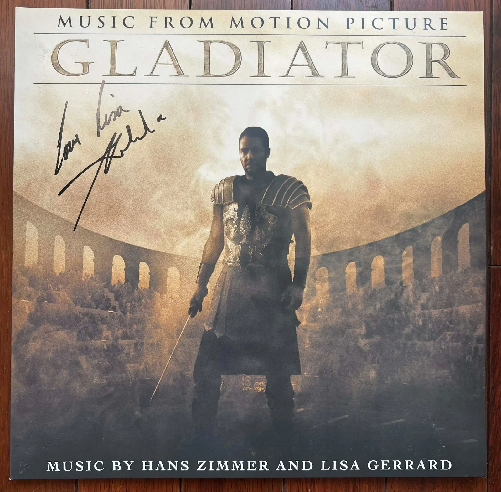 Hans Zimmer Lisa Gerrard Gladiator Signed Autographed Album Record LP w/COA, изображение 2