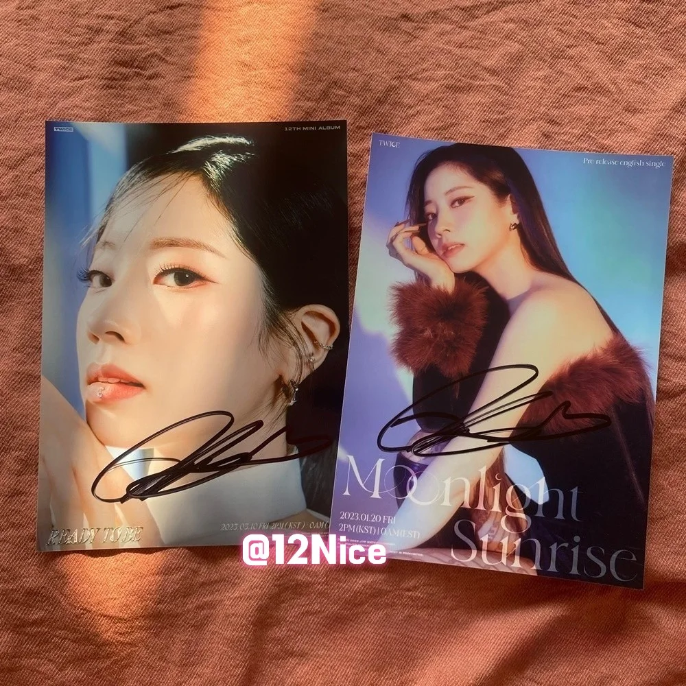 TWICE Kim DaHyun Autographed Signed Photo 4*6 K-POP Collectibles 2026 #Nice, изображение 2