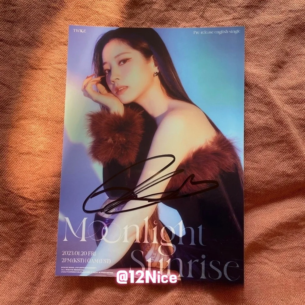 TWICE Kim DaHyun Autographed Signed Photo 4*6 K-POP Collectibles 2026 #Nice, изображение 3