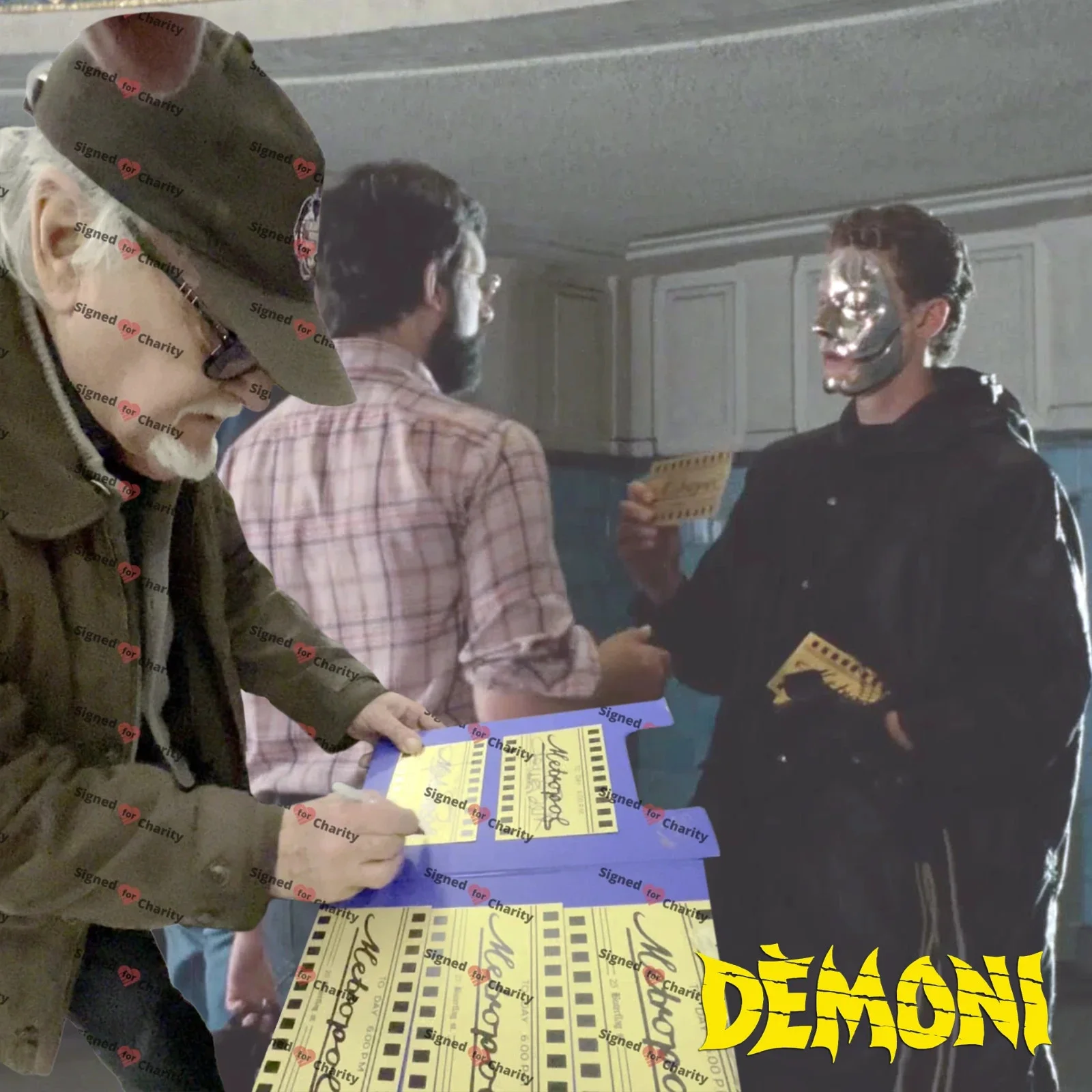 Lamberto Bava, Michele Soavi — Metropol Cinema Ticket Demons 1985 Signed by Bava and Soavi Limited Edition 2/20, image 2
