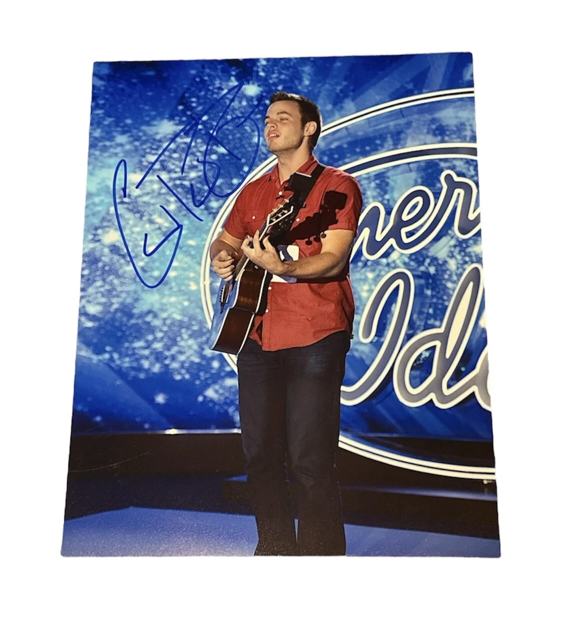 Clark Beckham — Clark Beckham Signed 8.5x11 Photo! Runner Up on Season 14 American Idol!