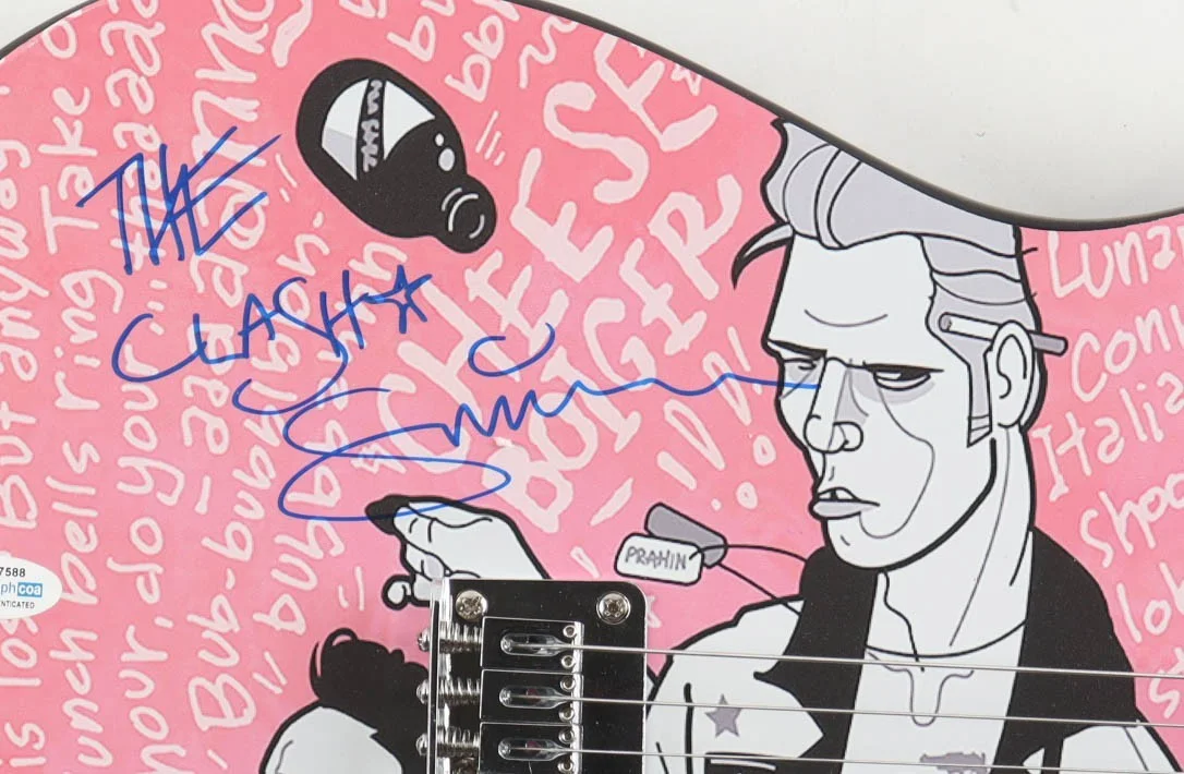 Paul Simonon The Clash Signed 39" Custom Electric Guitar COA, image 2