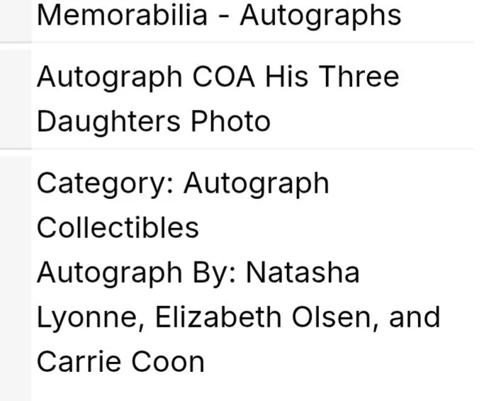 NATASHA LYONNE + 2 ORIGINAL AUTOGRAPHS- ' HIS THREE DAUGHTERS' 12X8 W/ COA 🎬, изображение 2