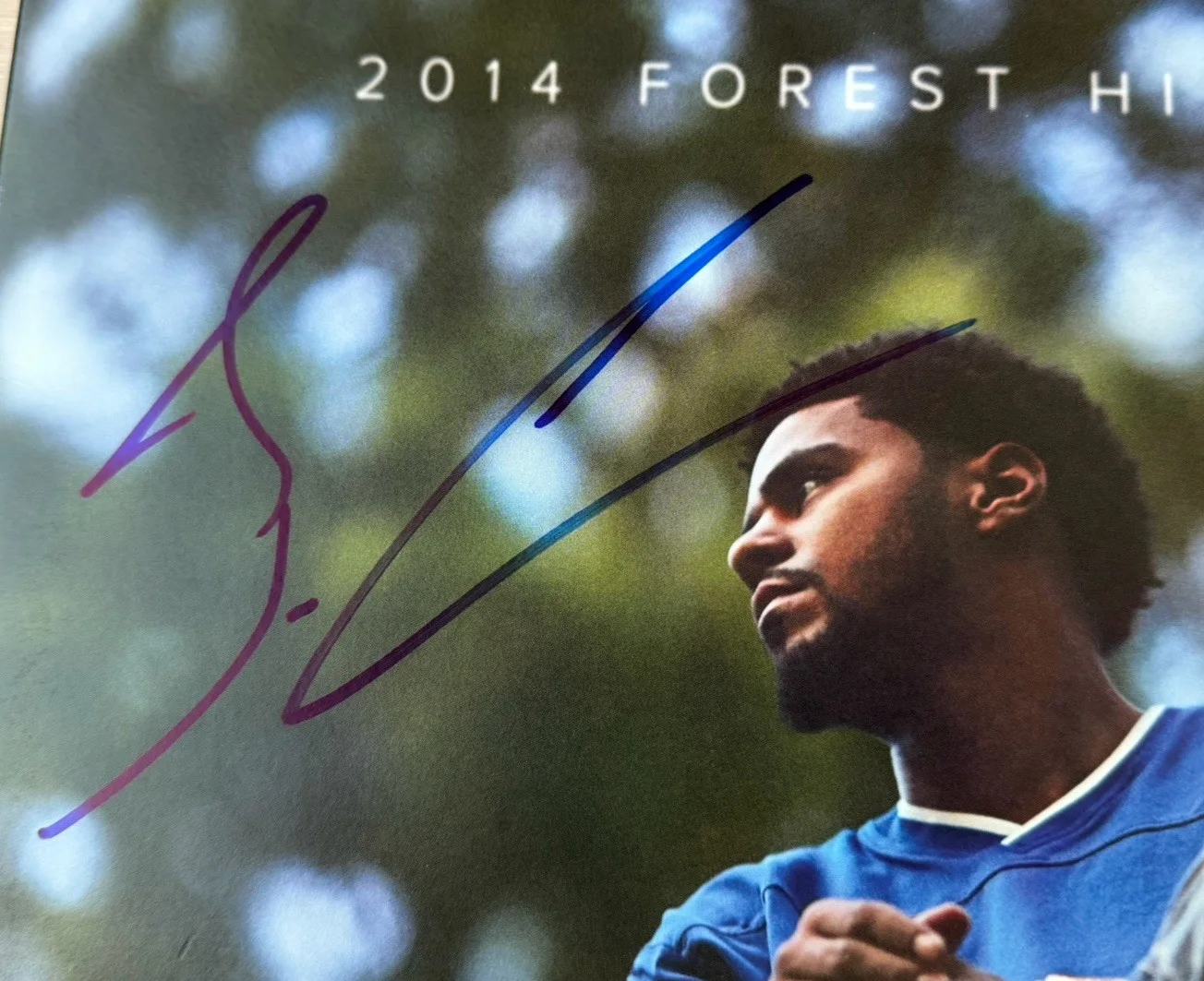 J. Cole Signed Autographed 2014 Forest Hills Drive Album LP Vinyl PSA/DNA AUTO, image 2