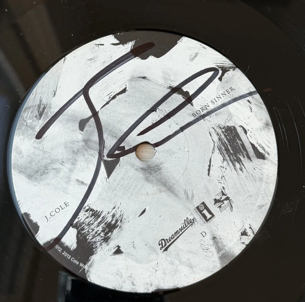 J. Cole Signed Autographed Born Sinner Album LP Vinyl Disc PSA/DNA AUTO, изображение 2