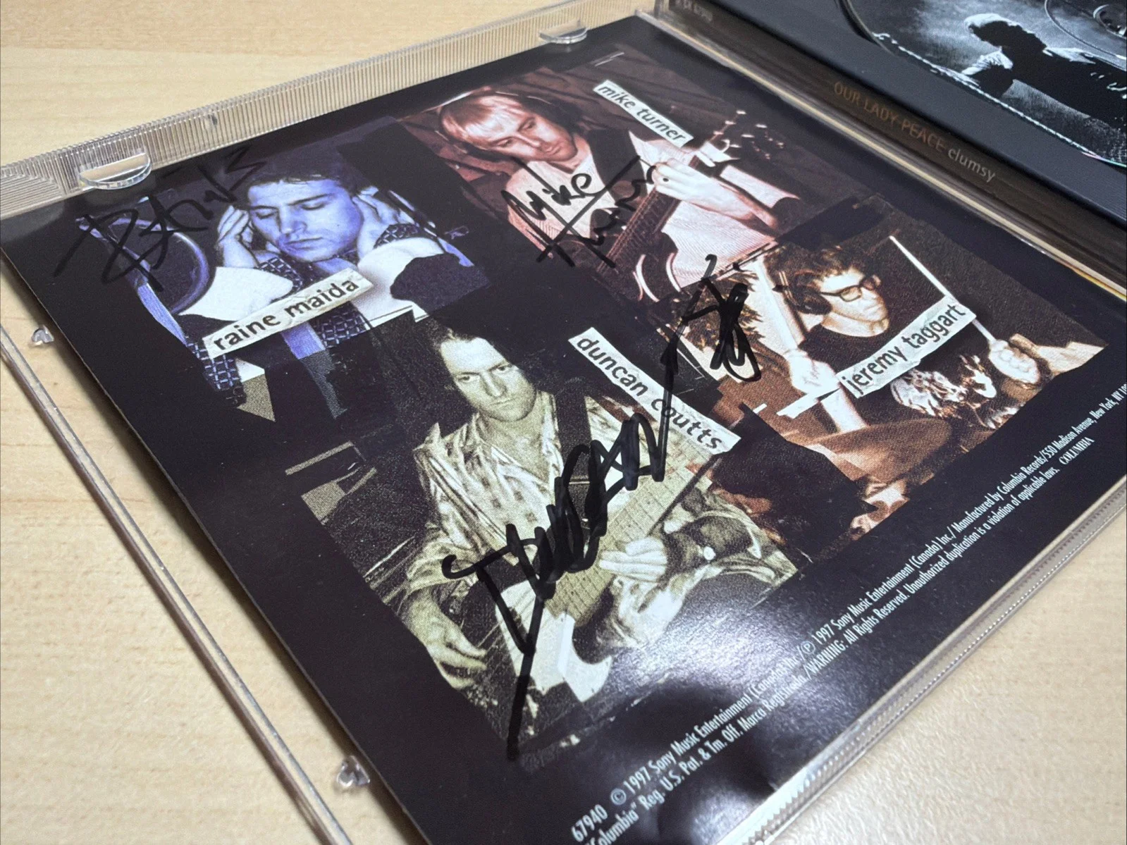 Our Lady Peace Clumsy Band Signed Autographed Promo CD + Spare 1997 MINT DISCS, изображение 4