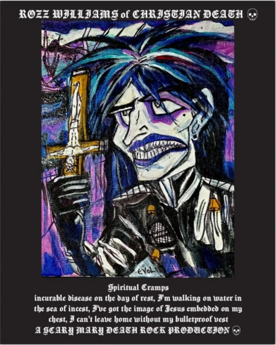 ROZZ WILLIAMS POSTPUNK GOTH POSTERS BY SCARYMARY SIGNED AUTOGRAPHED, image 3