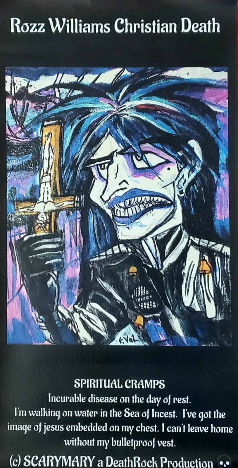 ROZZ WILLIAMS POSTPUNK GOTH POSTERS BY SCARYMARY SIGNED AUTOGRAPHED, image 5