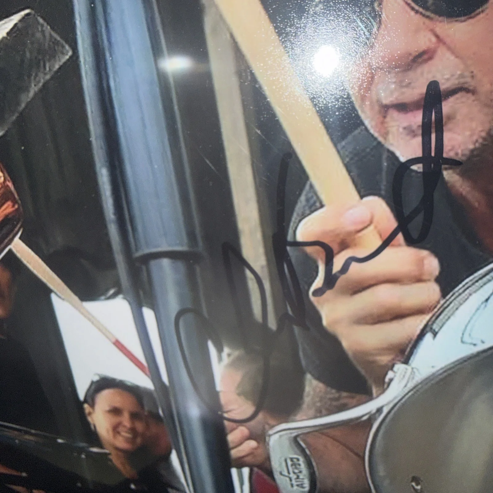 CHAD SMITH RED HOT CHILI PEPPERS DRUMMER SIGNED WITH TAYLOR HAWKINS 8X10, изображение 2