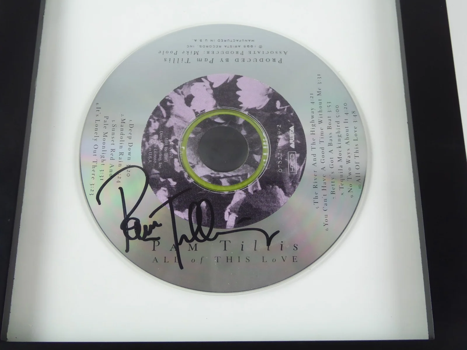 Pam Tillis Signed Autographed All Of This Love Framed Display Matted CD W/Cover, image 2