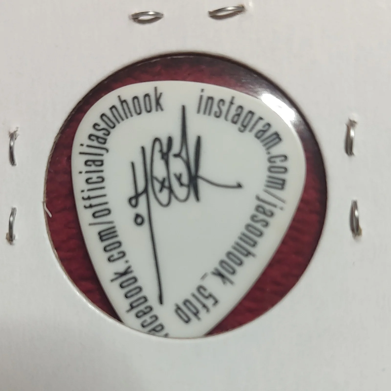 Jason Hook Five Finger Death Punch Signed Original Autographed Guitar Pick, image 2