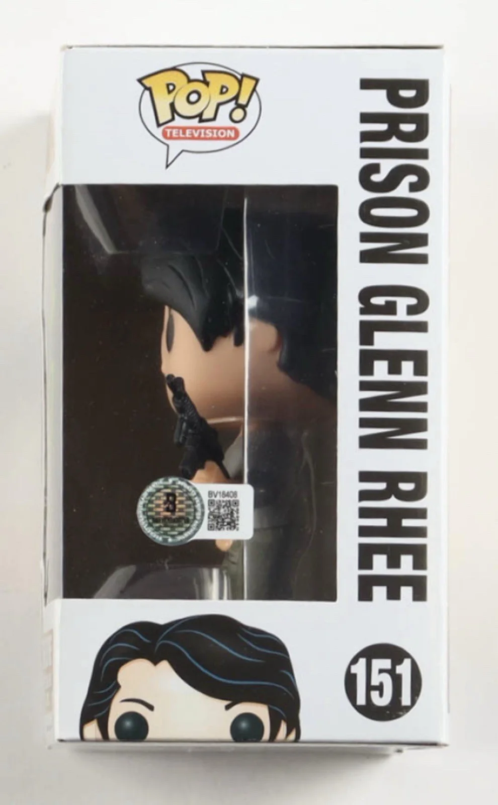 Steven Yeun — Steven Morgan Signed "Walking Dead" #151 Prison Glenn Funko Pop! Vinyl (Beckett), изображение 2