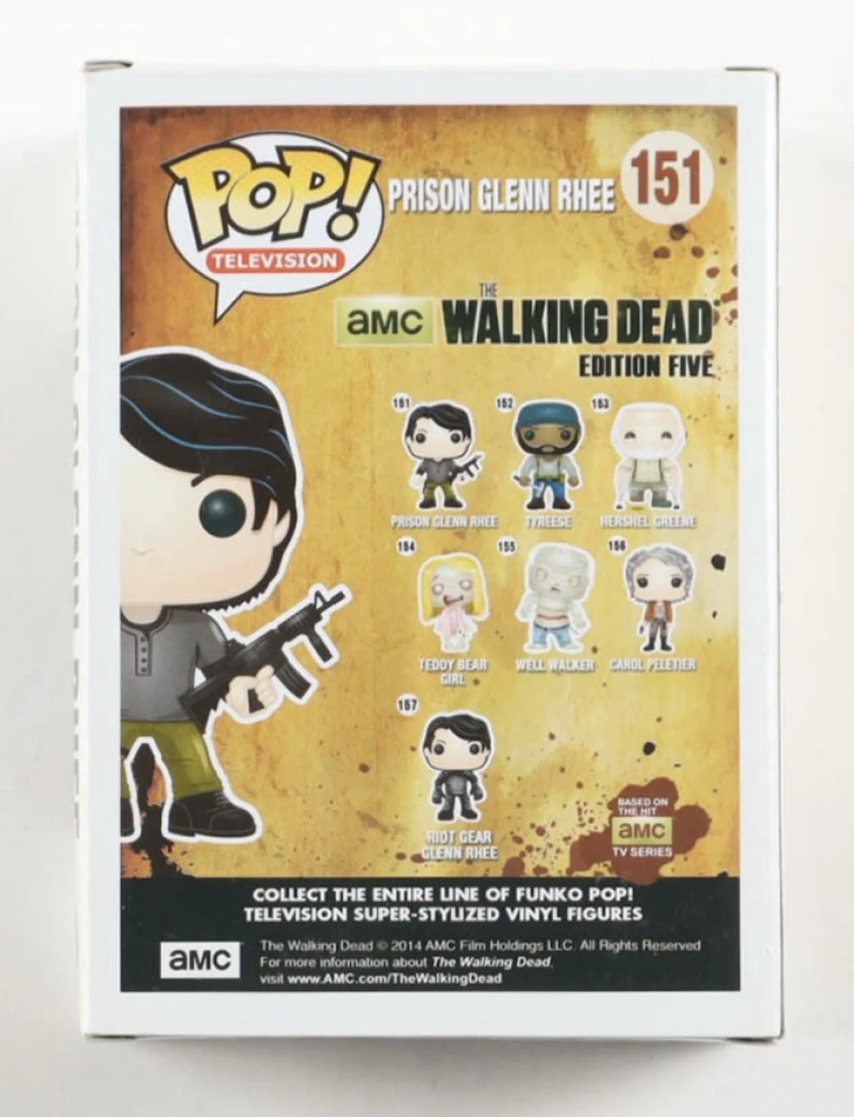 Steven Yeun — Steven Morgan Signed "Walking Dead" #151 Prison Glenn Funko Pop! Vinyl (Beckett), изображение 3