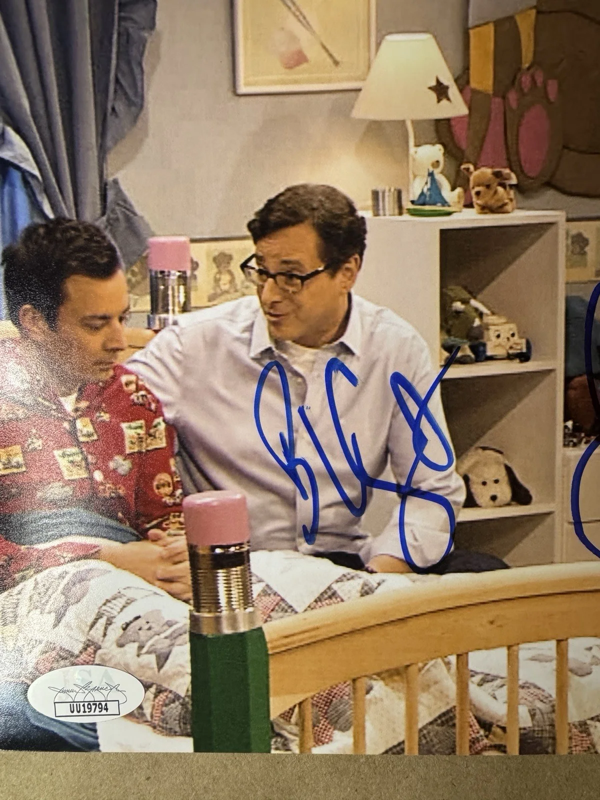 Bob Saget, Dave Coulier, John Stamos — Signed Full House Tonight Show 8x10 Photo Autographed By 3 Saget Stamos JSA COA, image 5