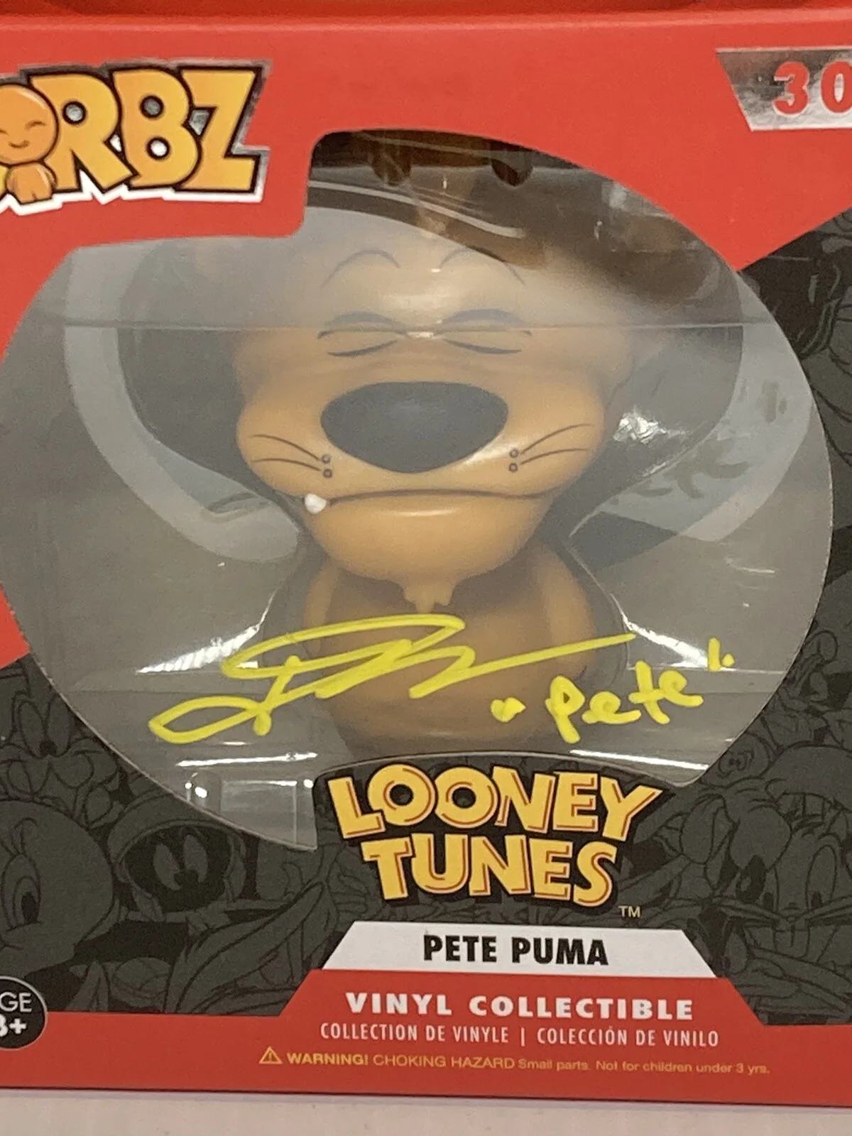 Funko Dorbz Looney Tunes Pete Puma John Kassir Signed Autographed With Proof, изображение 2