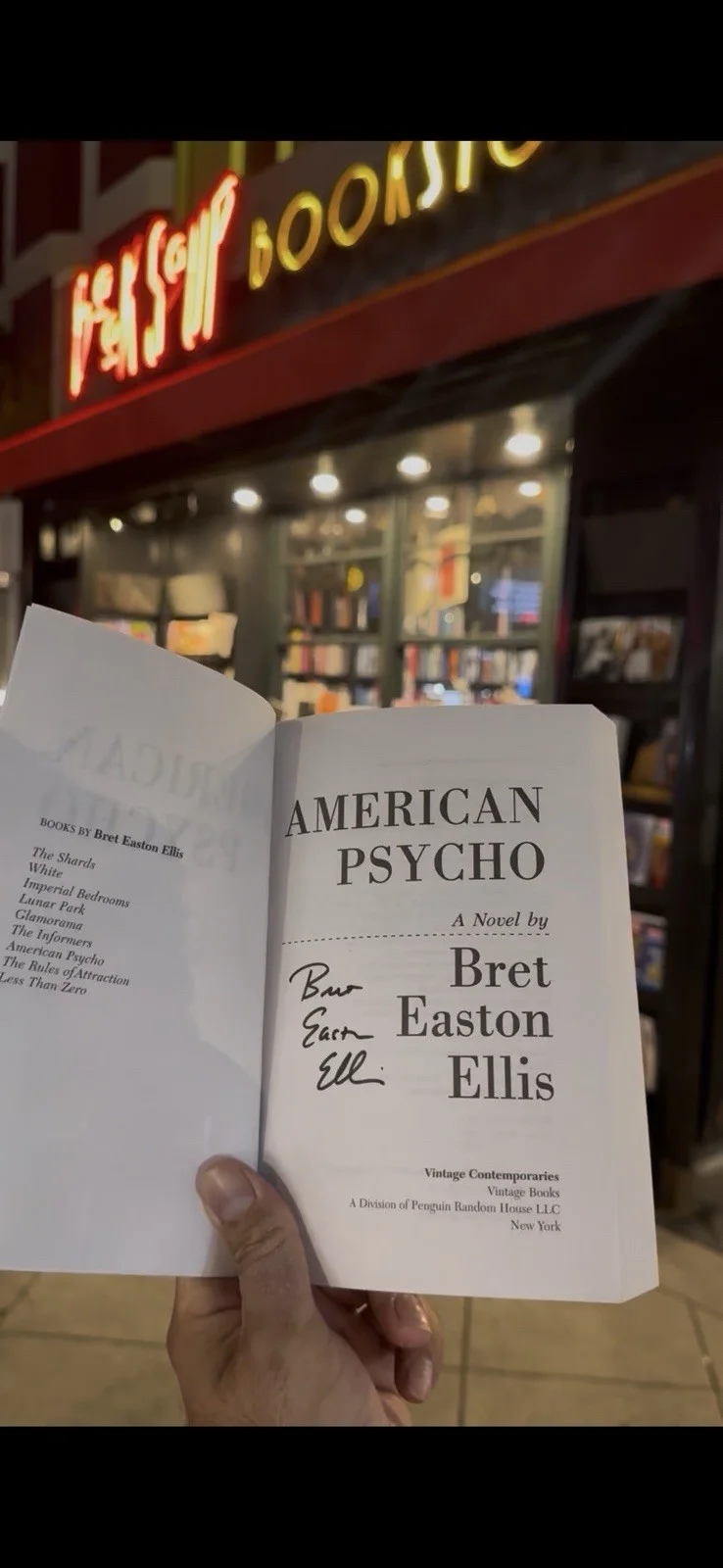American Psycho Book Signed, image 3