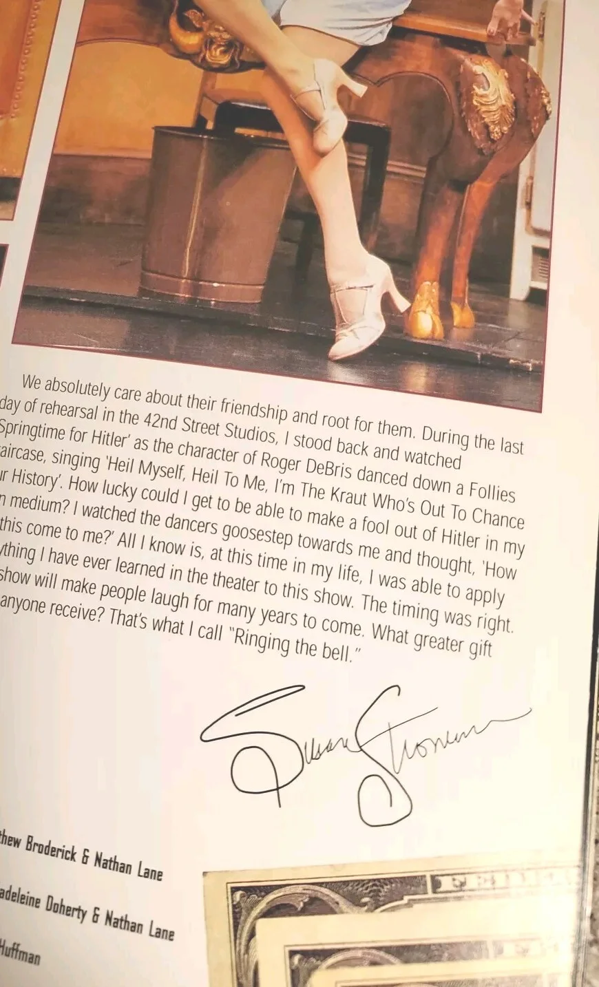 SIGNED The Producers Original Broadway Playbill by Director Susan Strohman, image 2