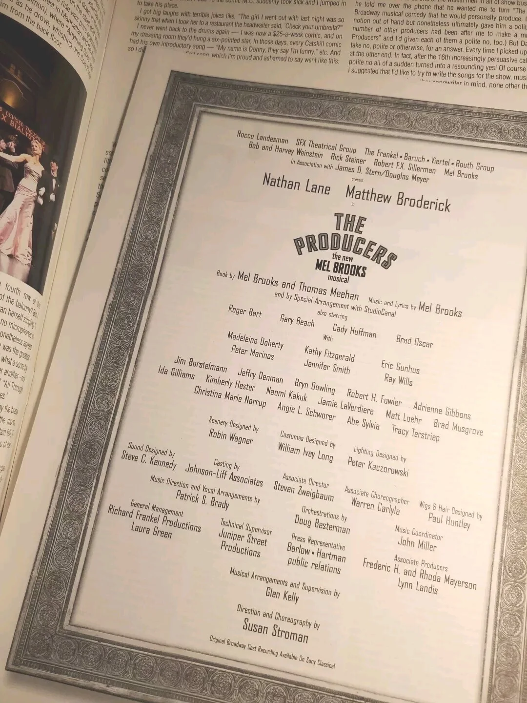 SIGNED The Producers Original Broadway Playbill by Director Susan Strohman, image 4