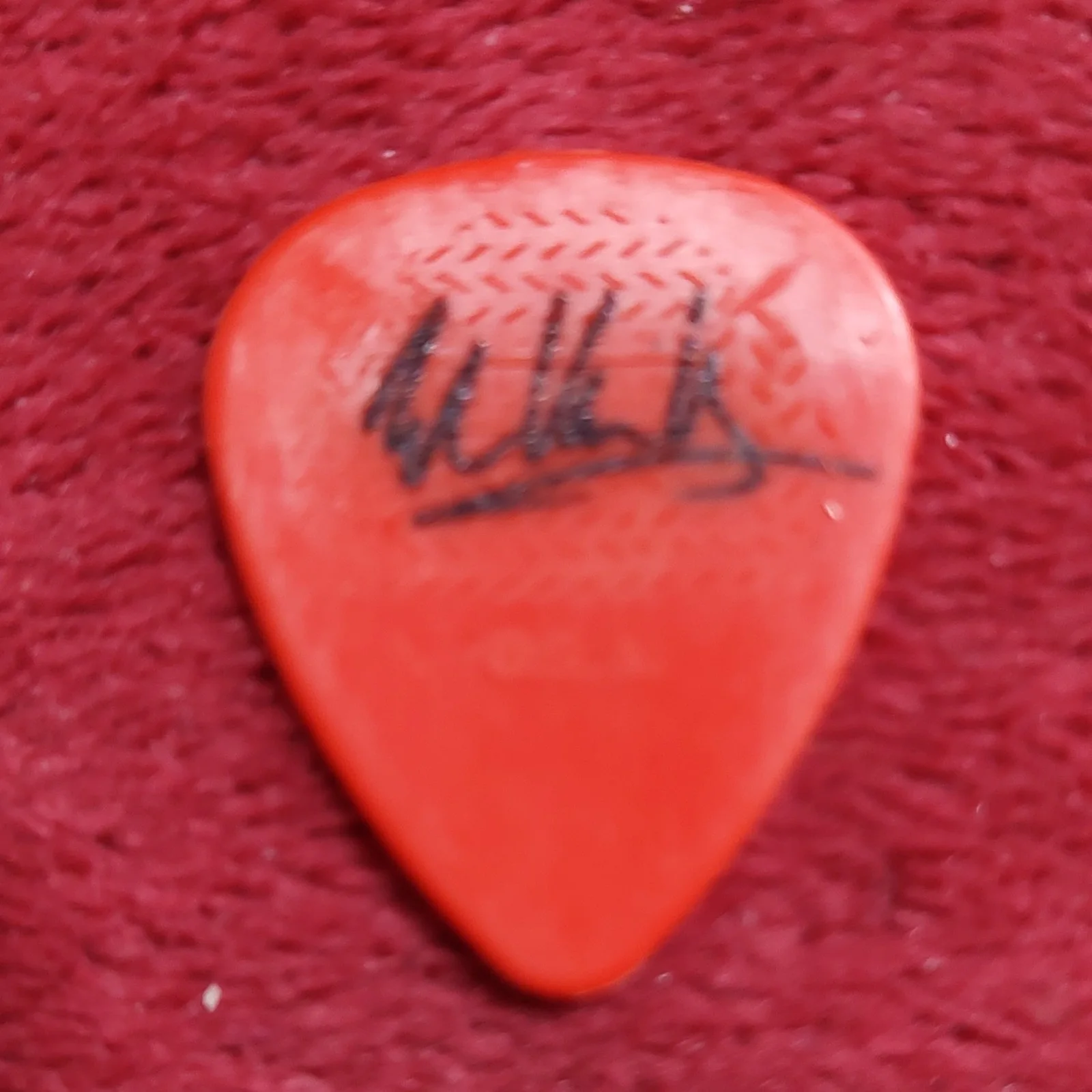 EVH Red .73 Guitar Pick Signed Original Autographed Music Collectible, image 2