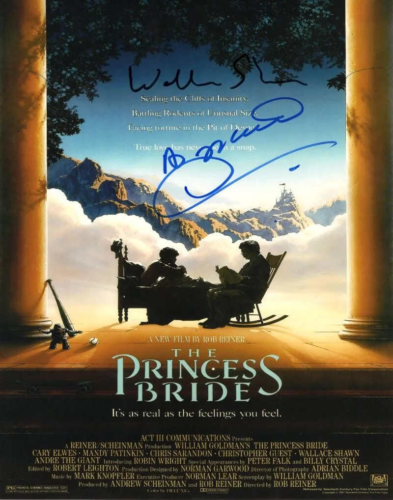 Cary Elwes, Wallace Shawn — Wallace Shawn & Cary Elwes Signed Autograph 11x14 Poster Photo Princess Bride