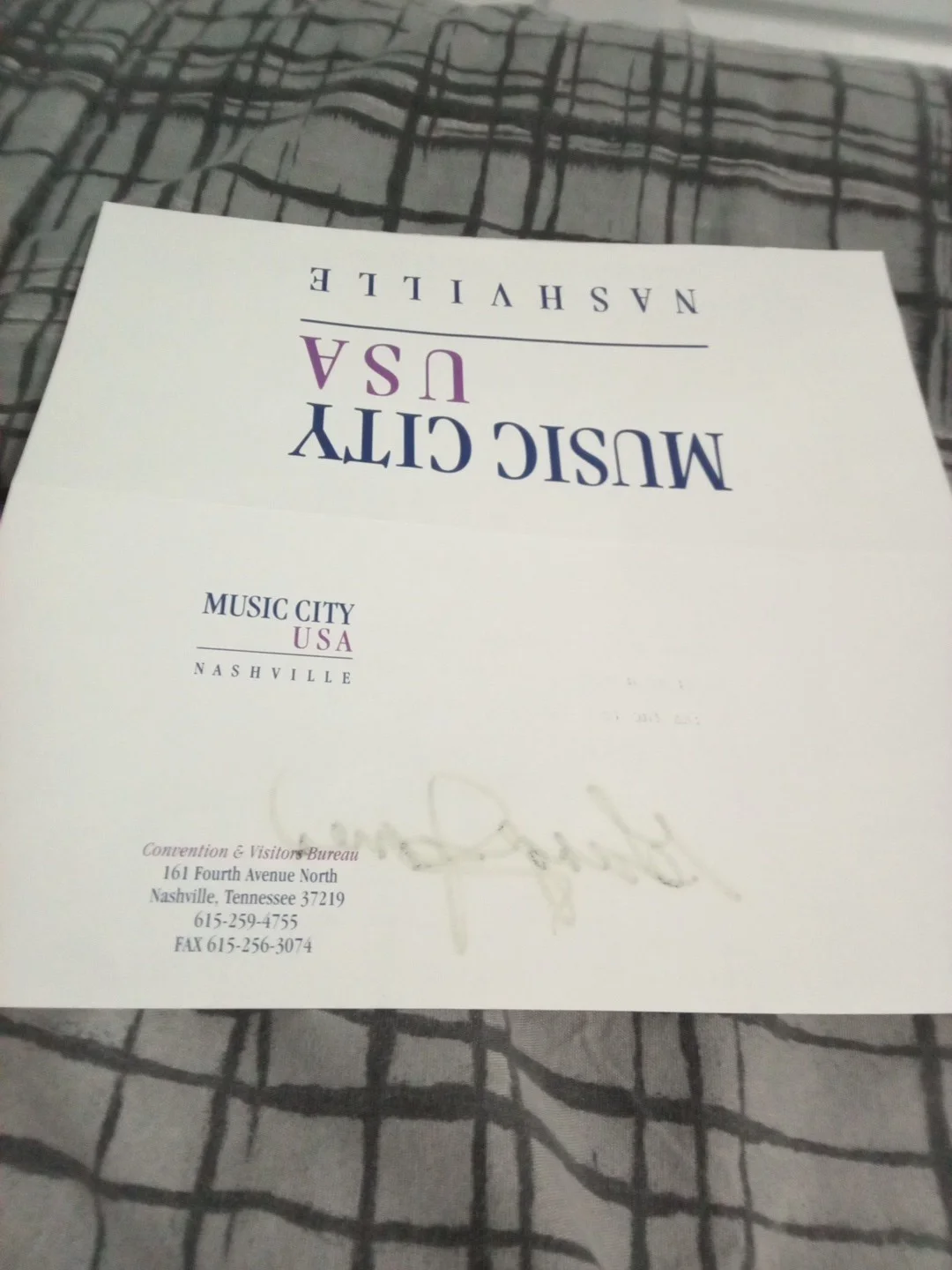 Music City USA Signed By George Jones Invitation, изображение 2