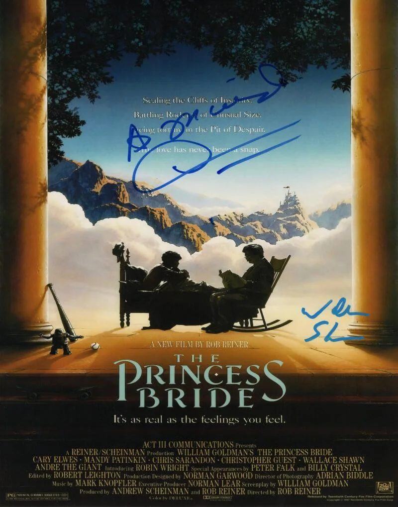 Cary Elwes, Wallace Shawn — Wallace Shawn Cary Elwes Signed Autograph The Princess Bride 11x14 Photo Poster