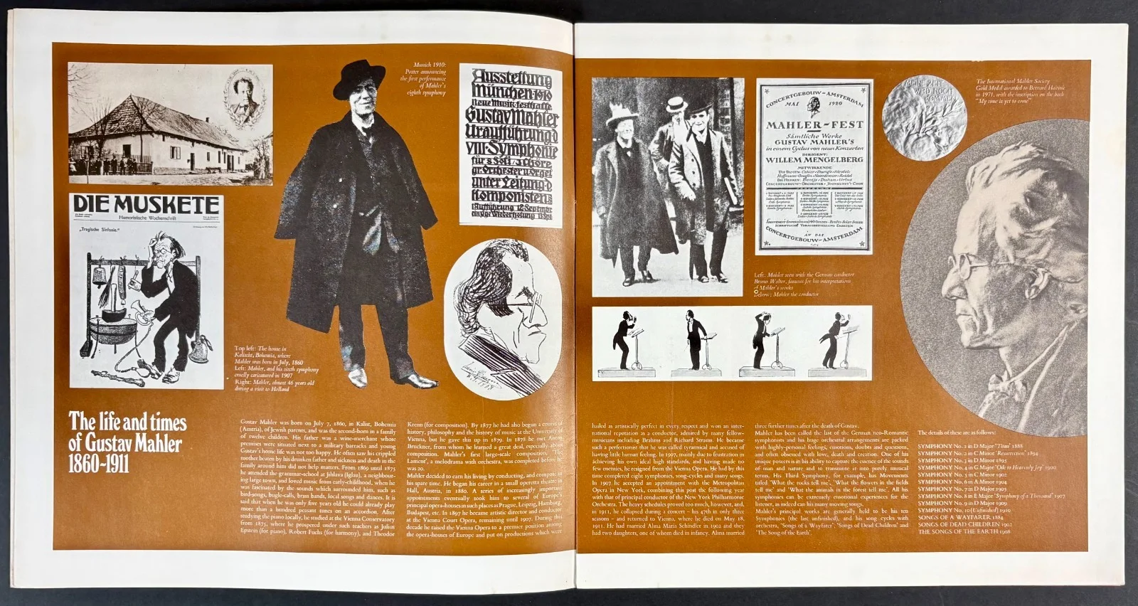 Mahler ORIGINAL Film Movie Brochure Ken Russell Robert Powell 1974, изображение 2