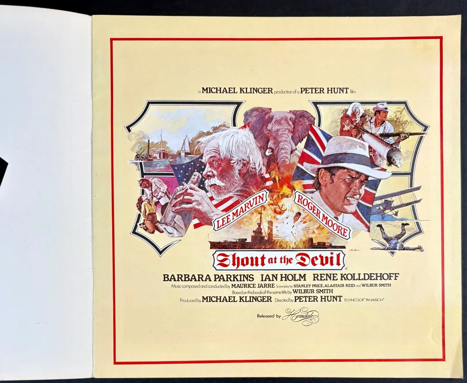 Shout at the Devil ORIGINAL Film Brochure Roger Moore Lee Marvin 1976, image 2