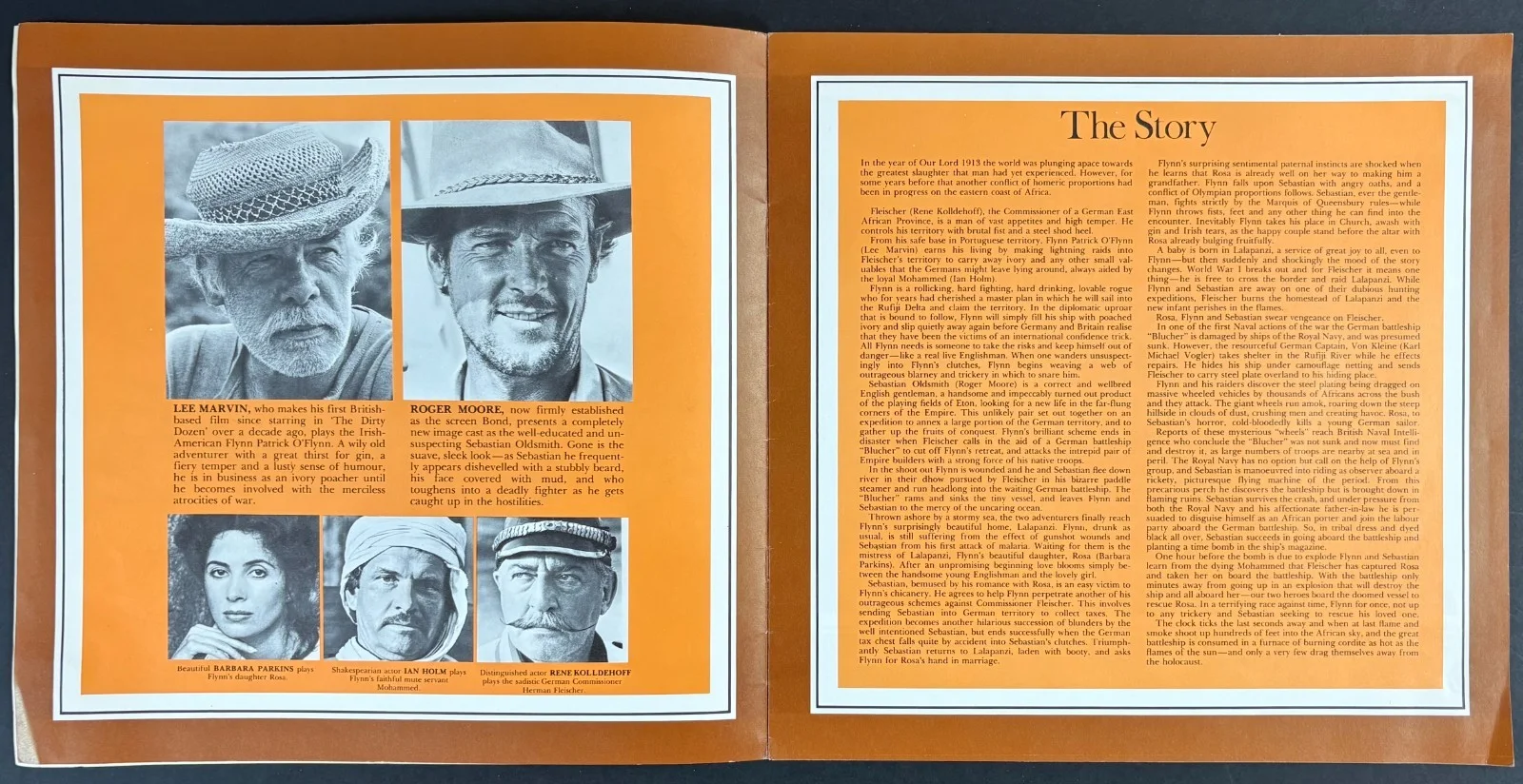Shout at the Devil ORIGINAL Film Brochure Roger Moore Lee Marvin 1976, image 3