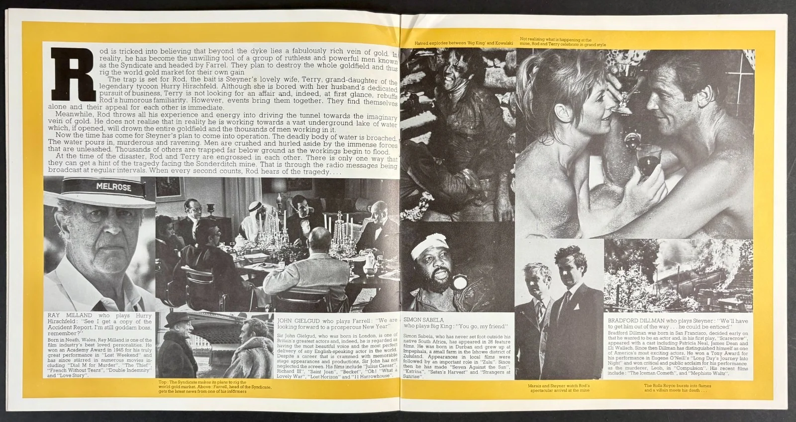 Gold ORIGINAL Film Brochure Roger Moore Susannah York 1974, image 2