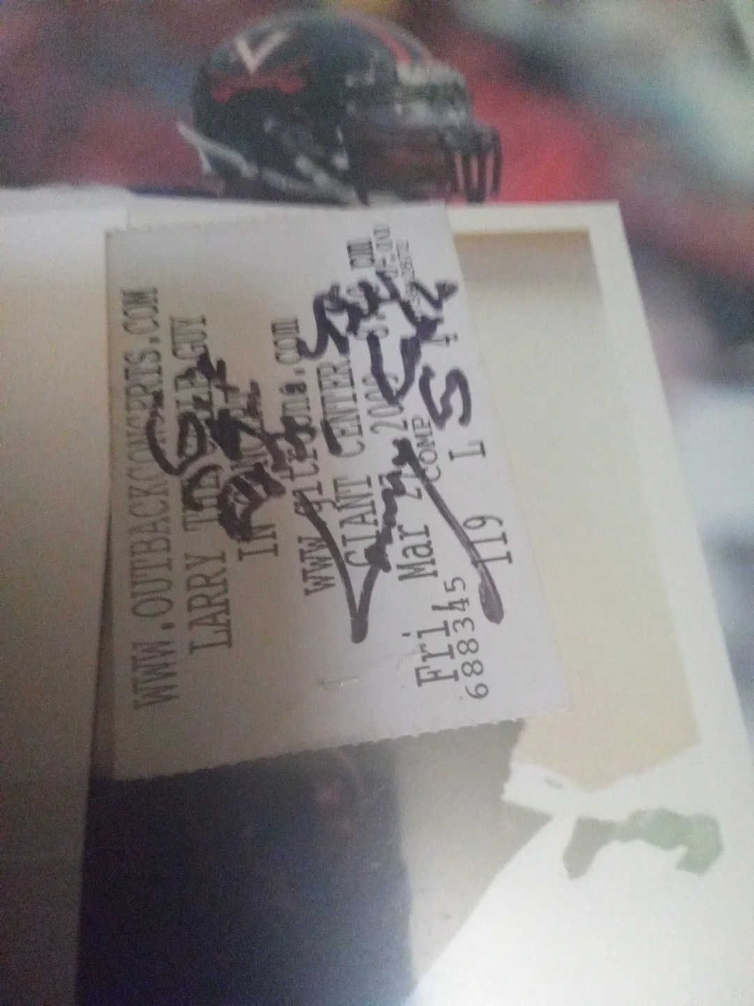 Larry The Cable Guy Autographed Ticket Stub JSA Certified, image 2