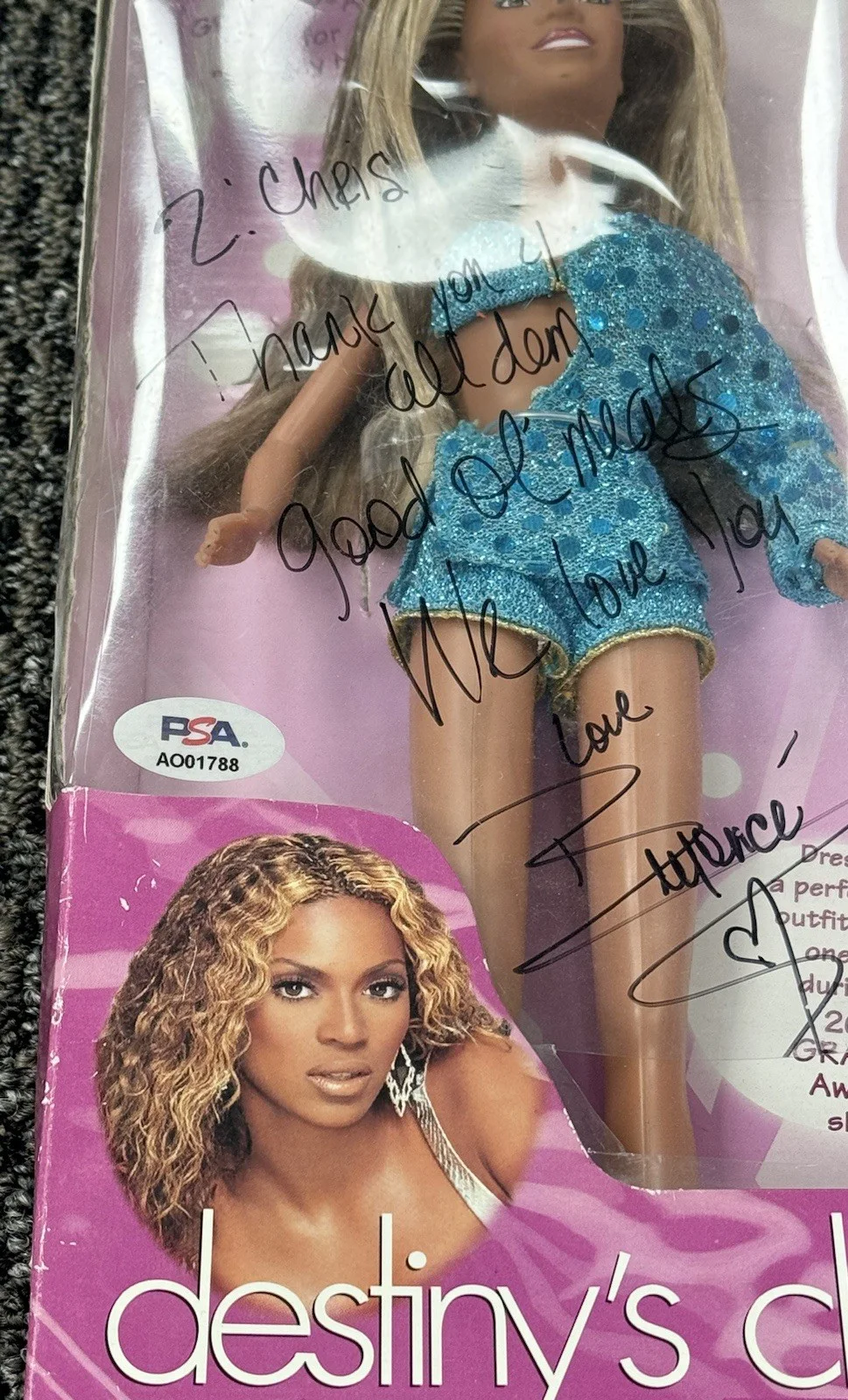 Beyonce Knowles Signed Autograph Destiny’s Child Doll Figure PSA/DNA LOA, изображение 2