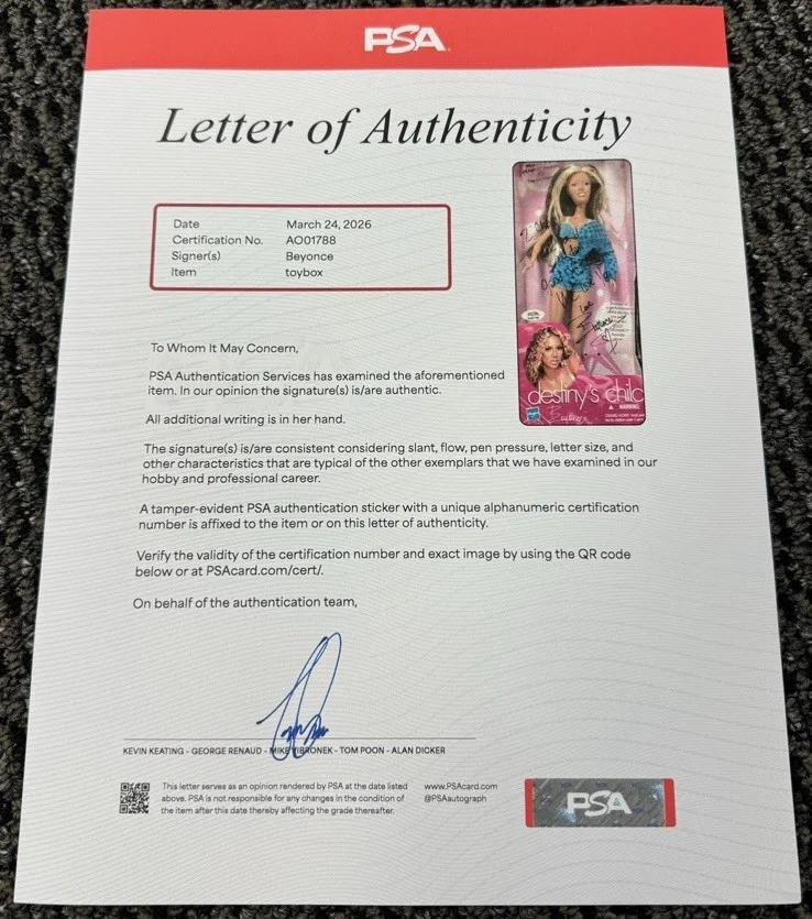 Beyonce Knowles Signed Autograph Destiny’s Child Doll Figure PSA/DNA LOA, изображение 3