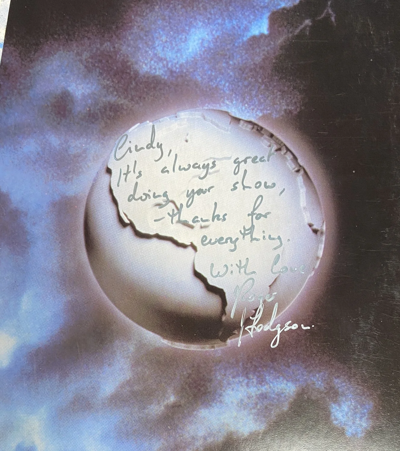 ROGER HODGSON In The Eye Of The Storm Autographed Signed 1984 LP SUPERTRAMP, изображение 2