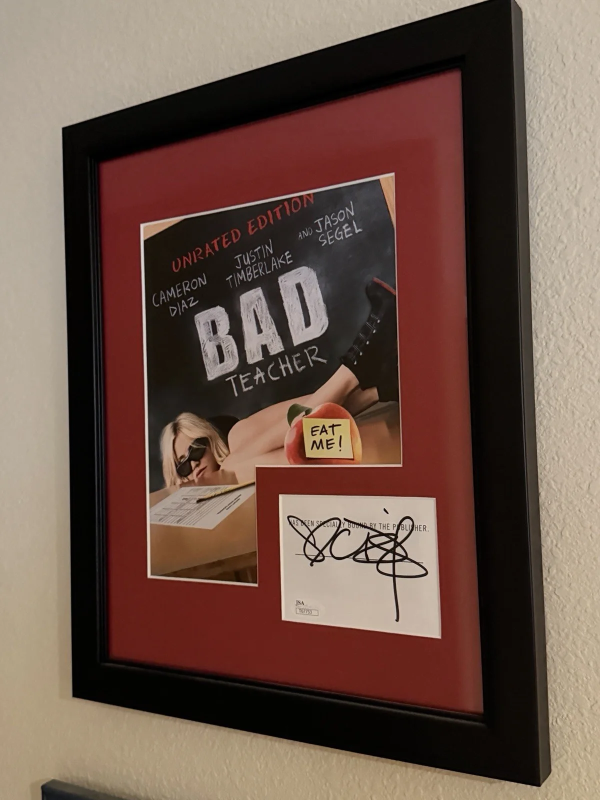 Cameron Diaz — Cameron Diaz / Bad teacher/ Signed/ Autograph / Framed / JSA COA/ Premium Matt, image 4