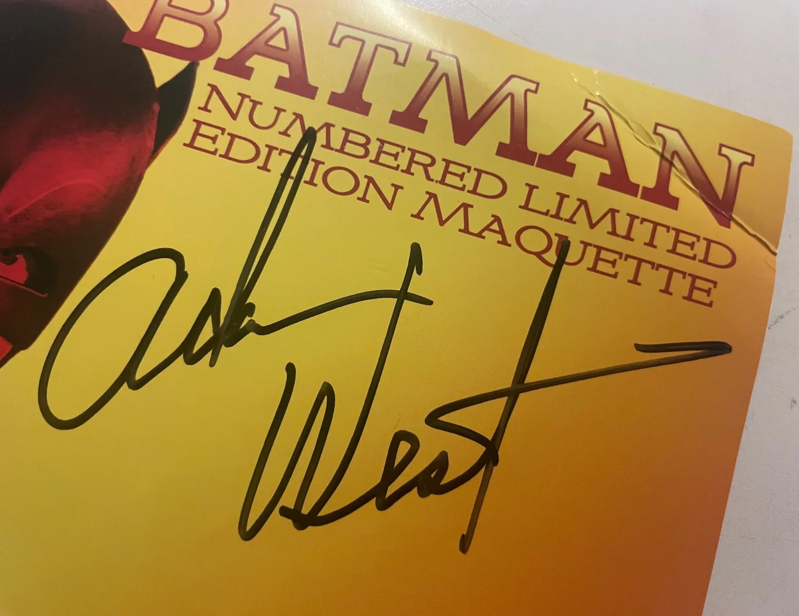 Adam West, Julie Newmar — RARE SIGNED Postcard Lot Batman Tweeterhead Maquette Adam West Julie Newmar SDCC, image 3