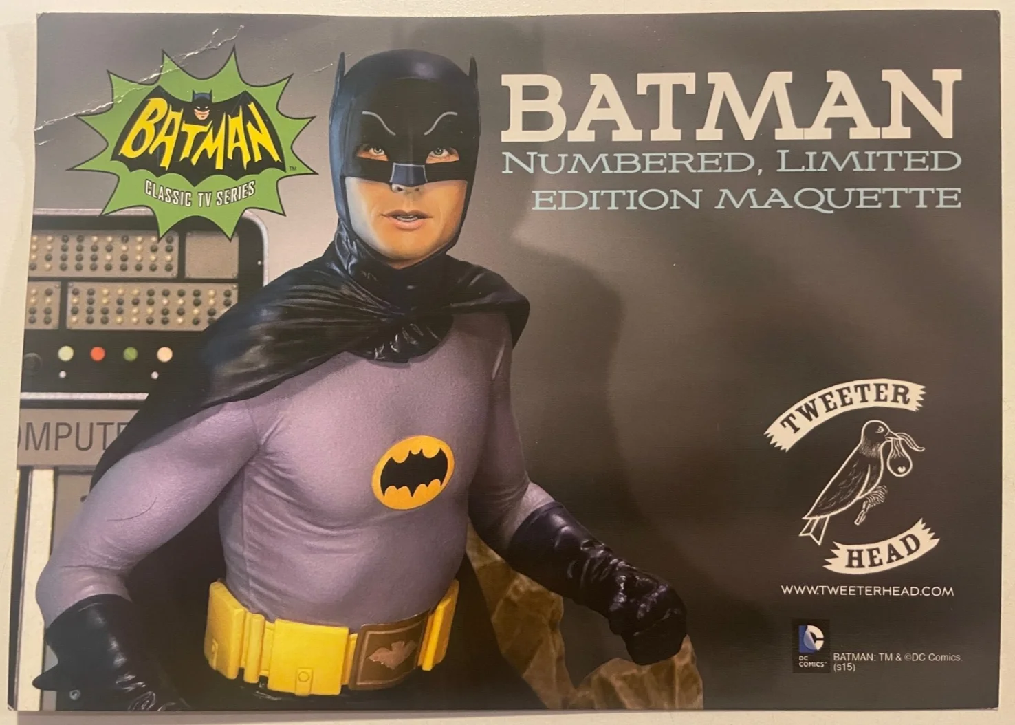Adam West, Julie Newmar — RARE SIGNED Postcard Lot Batman Tweeterhead Maquette Adam West Julie Newmar SDCC, image 4